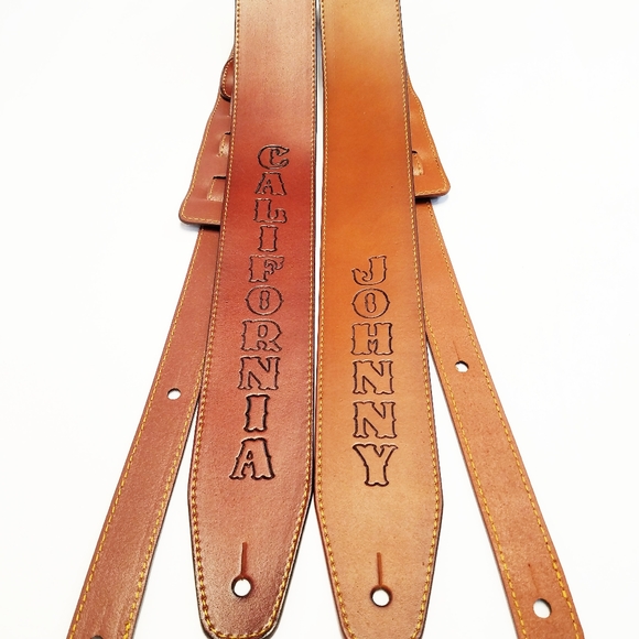 Personalized Leather guitar strap - Picture 12 of 13